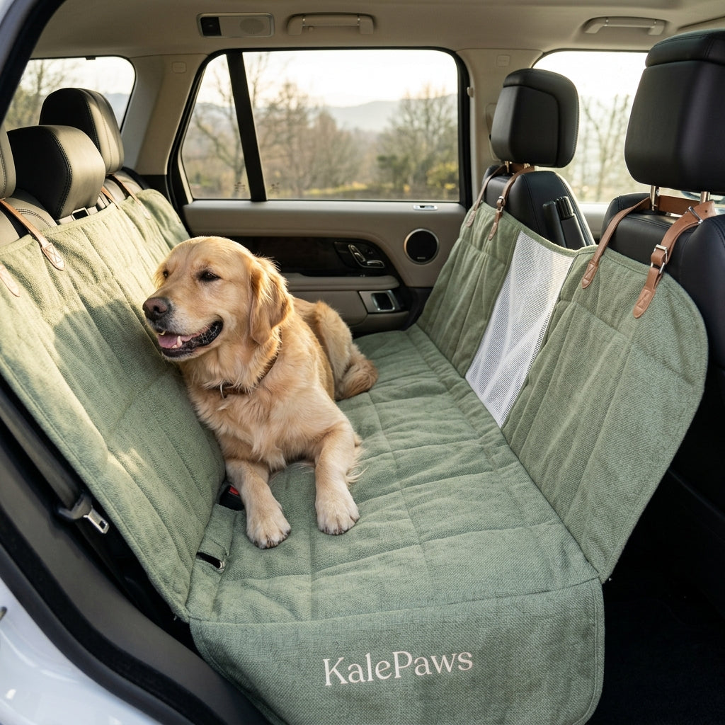 🥬 KalePaws™ Eco-Hemp 4-in-1 Waterproof Car Seat Cover